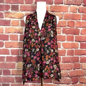 Floral & Ivy Peasant Tunic Boho Floral‎ Blouse Women's Size Medium Bohemian